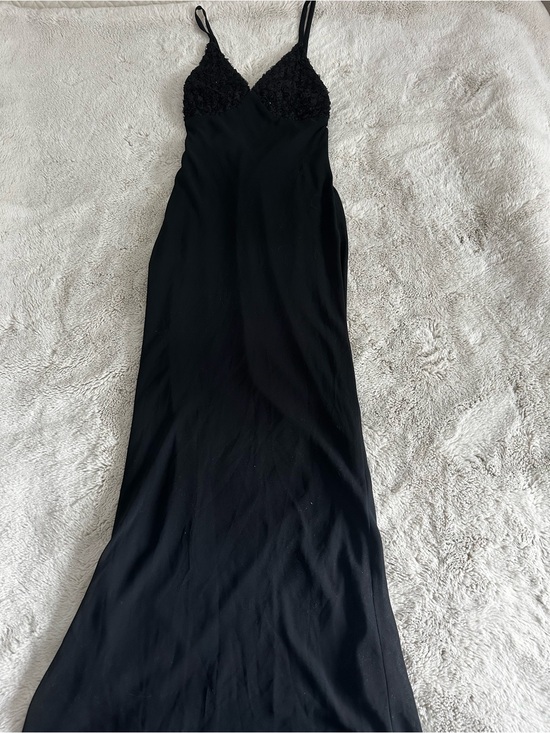 wild fable Dresses & Skirts - wild fable Black Lace-Trim Maxi Slip Dress